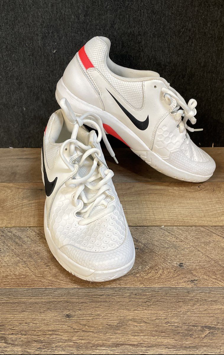 NikeCourt Air Zoom Resistance White Black Orange Tennis Shoes Men's Size 9