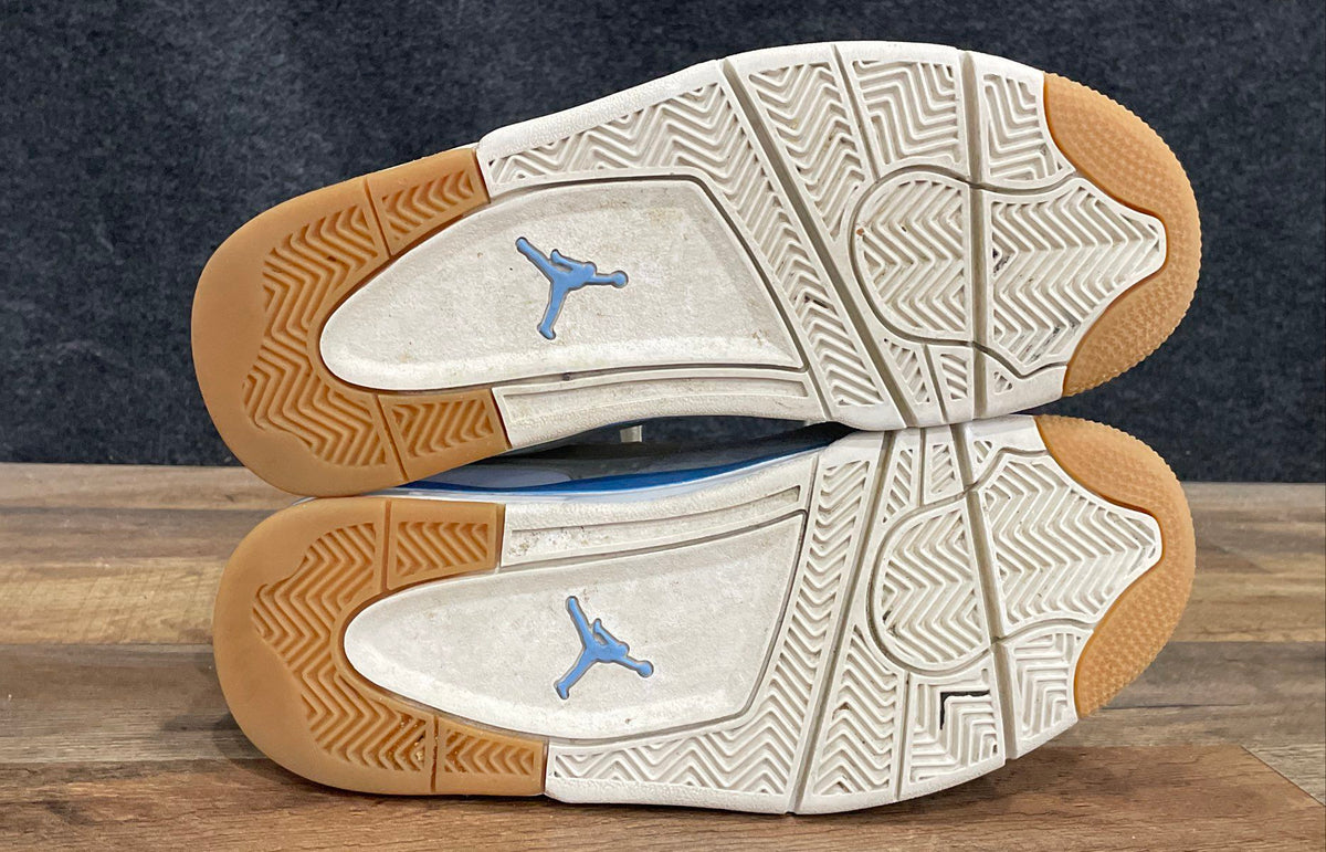 Jordan Flight Origin 4 White University Blue Sneakers Size 7Y