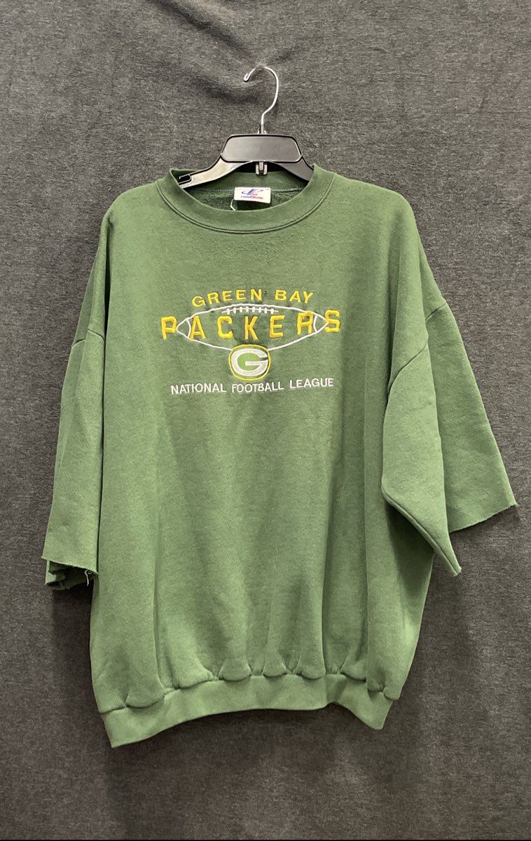 Vintage 90s Logo Athletic Green Bay Packers NFL Embroidered Cut-Off Sz XL