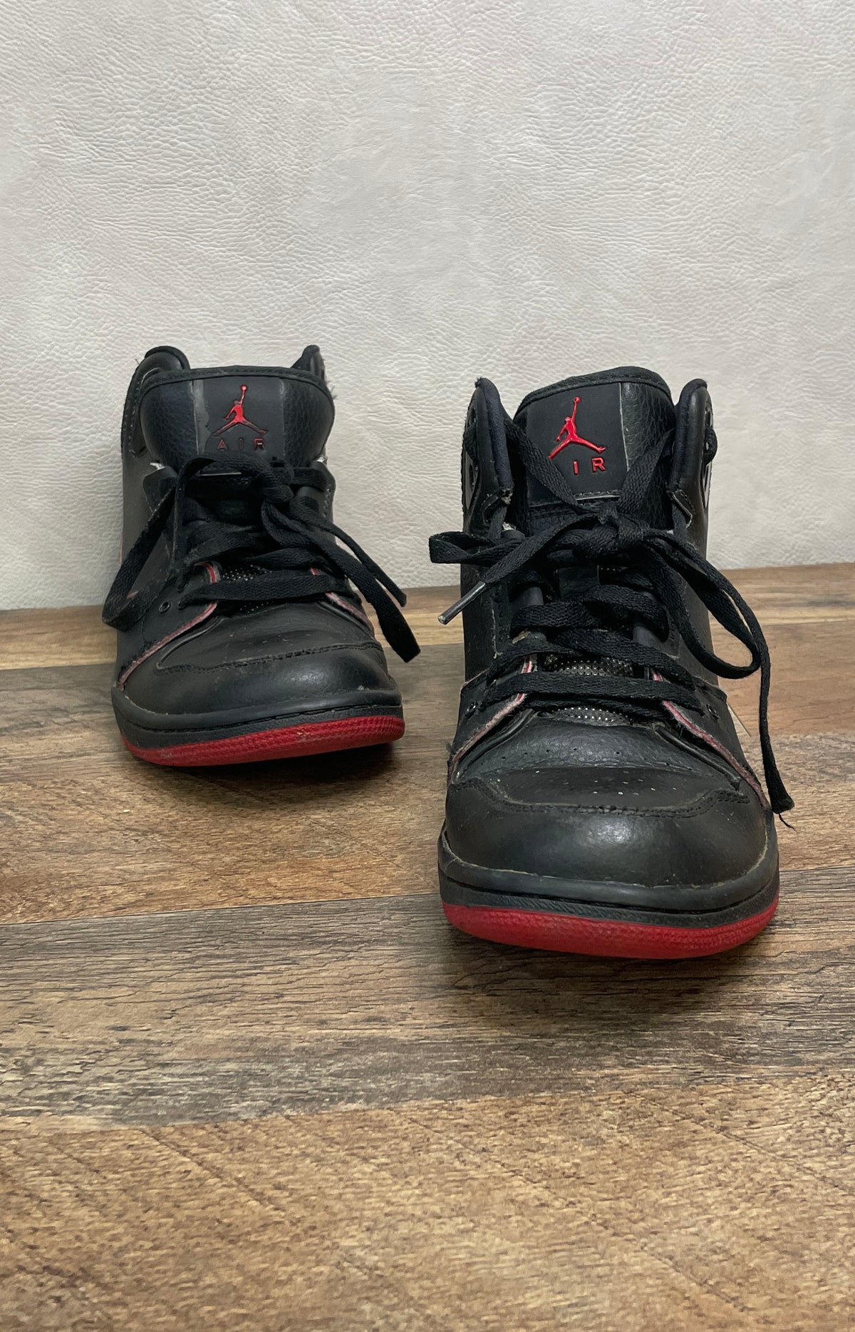 Nike Air Jordan 1 Flight 2 Black Gym Red High Top Sneakers Size 8