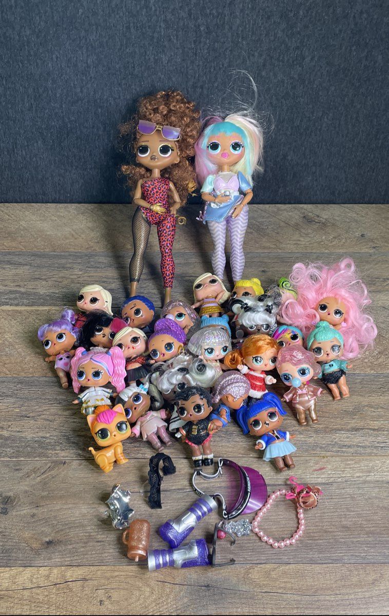 LOL Surprise Doll Lot 2 OMG Dolls 20 Tots 1 Pet & Accessories MGA