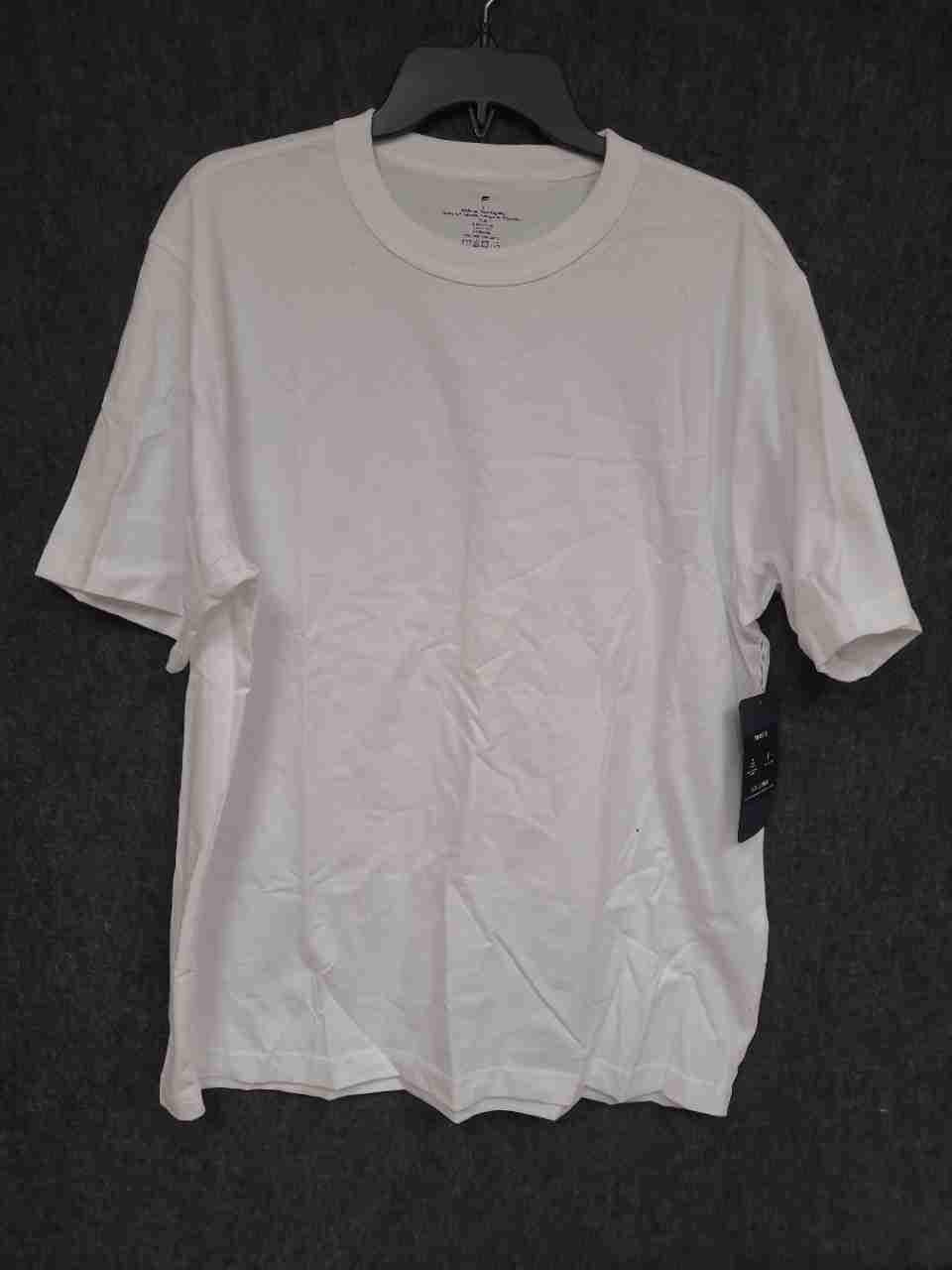 Fabletics Men's The R&R Tee White Heavyweight Relaxed Fit Cotton Shirt L NWT