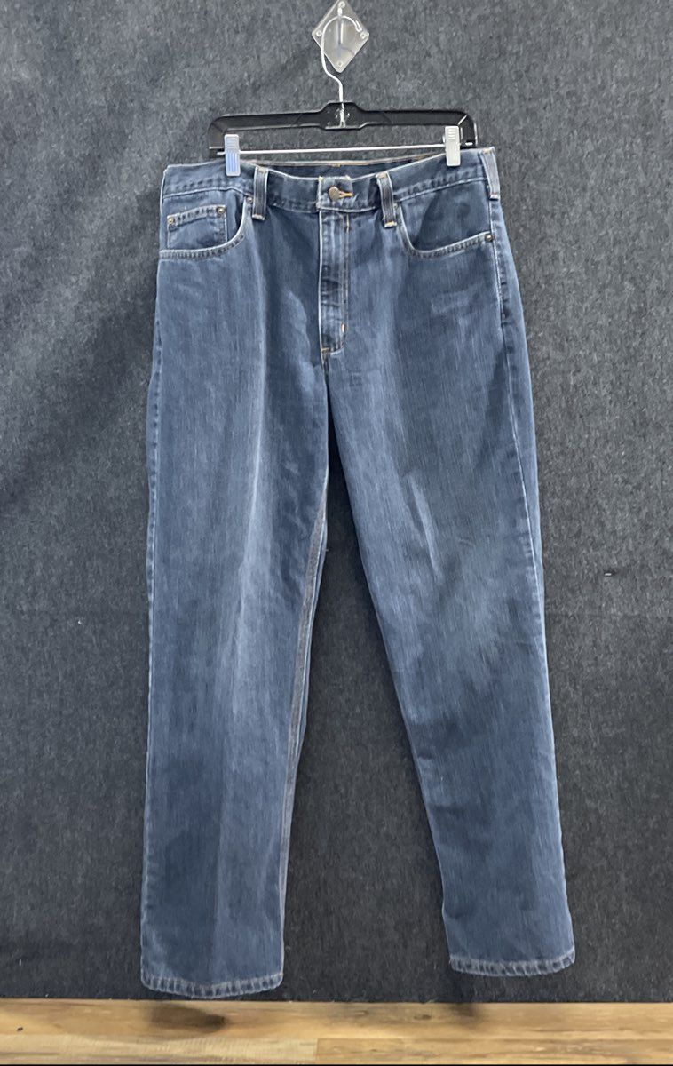 Carhartt Men's 101483 Rugged Flex Rigby Straight Fit Blue Denim Jeans Sz 36x32