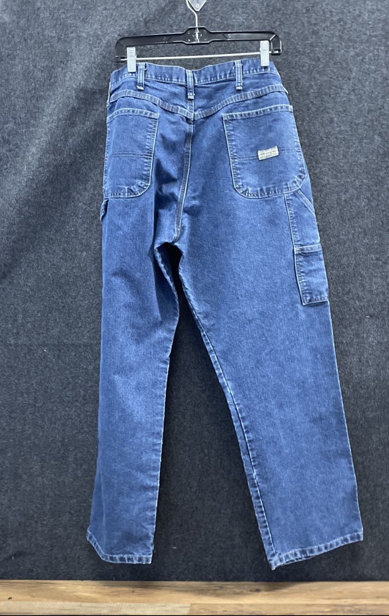 Wrangler Men's Blue Carpenter Jeans Utility Denim Work Pants Size 36x32