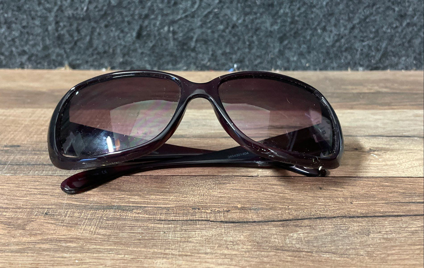 Fossil Women's Sunglasses Burgundy Oversized Rhinestone Accent