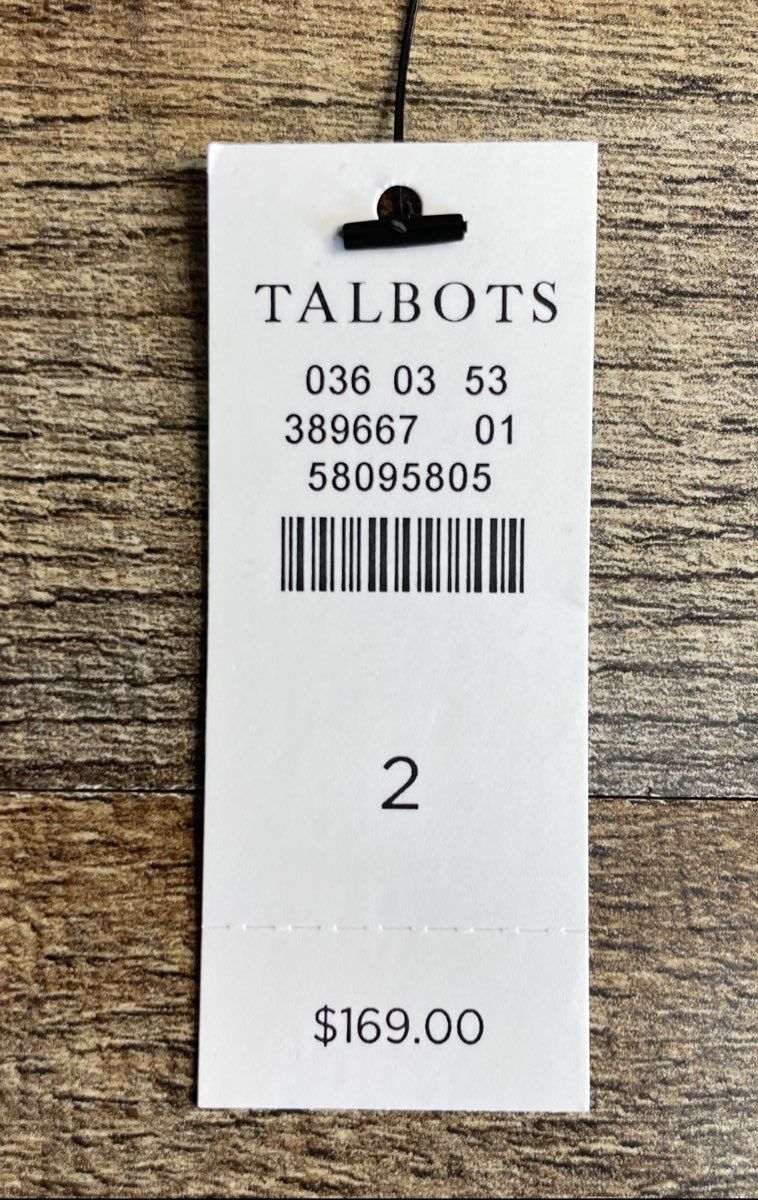 Talbots Women's Navy Floral Poplin Puff Sleeve Shirt Dress Sz 2 NWT