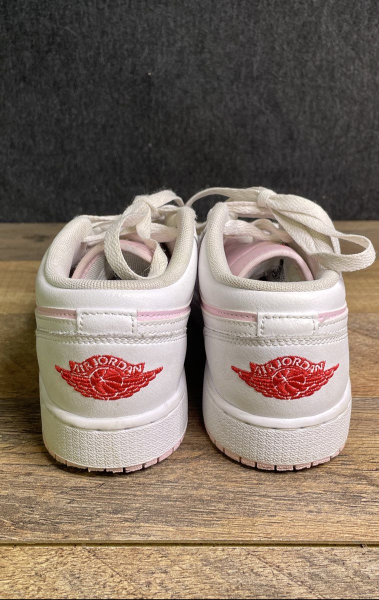 Nike Air Jordan 1 Low Pink Foam White Youth Sneakers Size 4Y