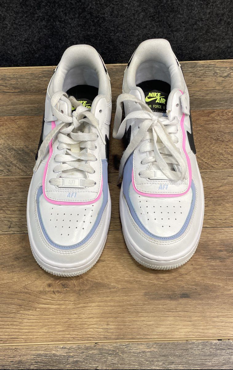 Nike Air Force 1 Shadow White Black Pastel Women's Size 8