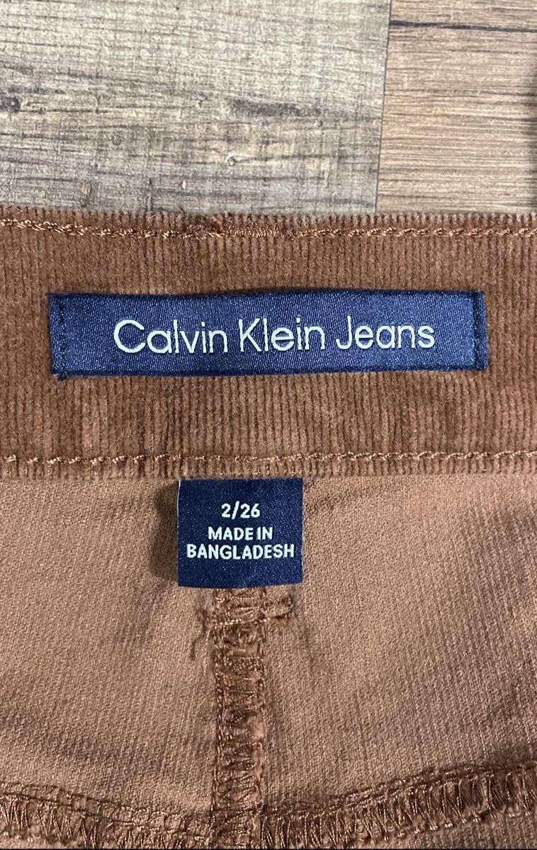 Calvin Klein Jeans Women's Rust Orange Corduroy Stretch 5-Pocket Pants Size 2