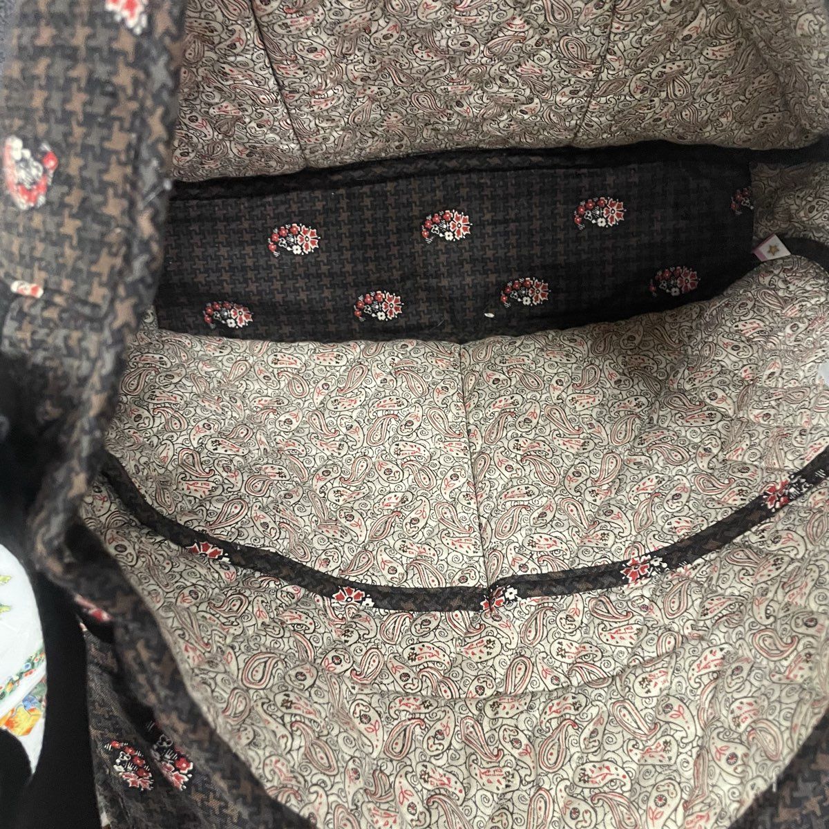 Vera Bradley Quilted Houndstooth Paisley Laptop Messenger Crossbody Bag
