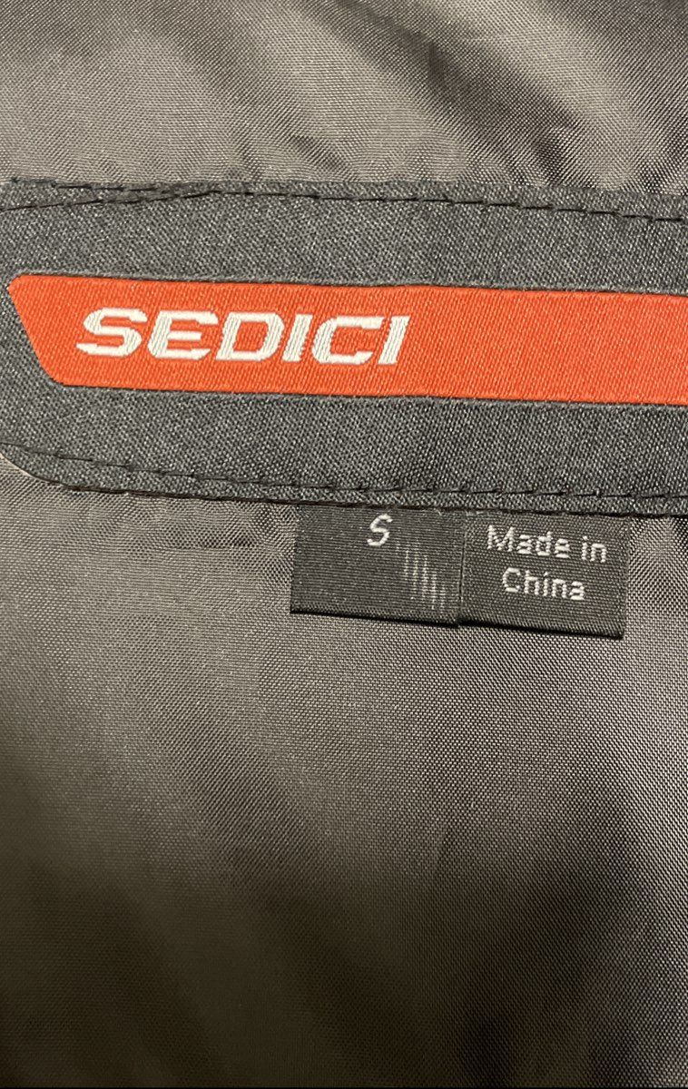Sedici Podio 2 Men's Blue Black Mesh Motorcycle Jacket Sponsor Logos Sz S