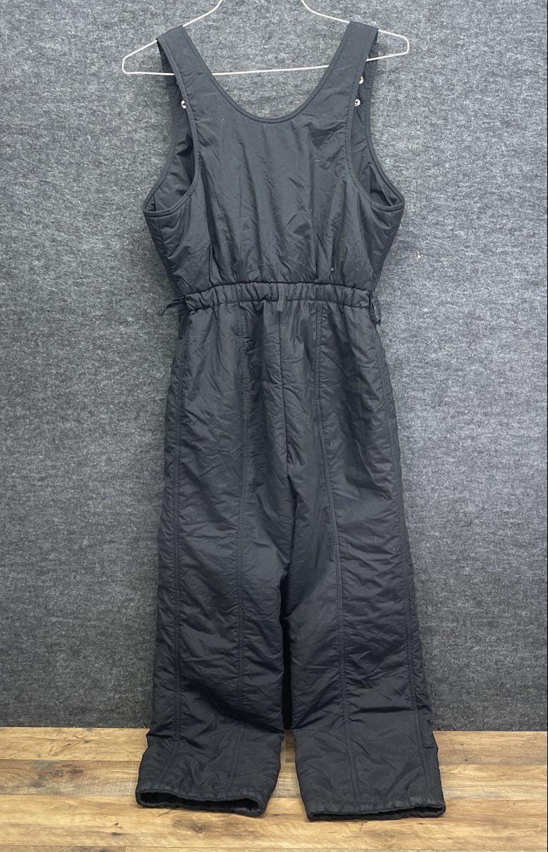 Vintage 80s Herman's Women's Black Insulated Ski Bib Overalls Sz S