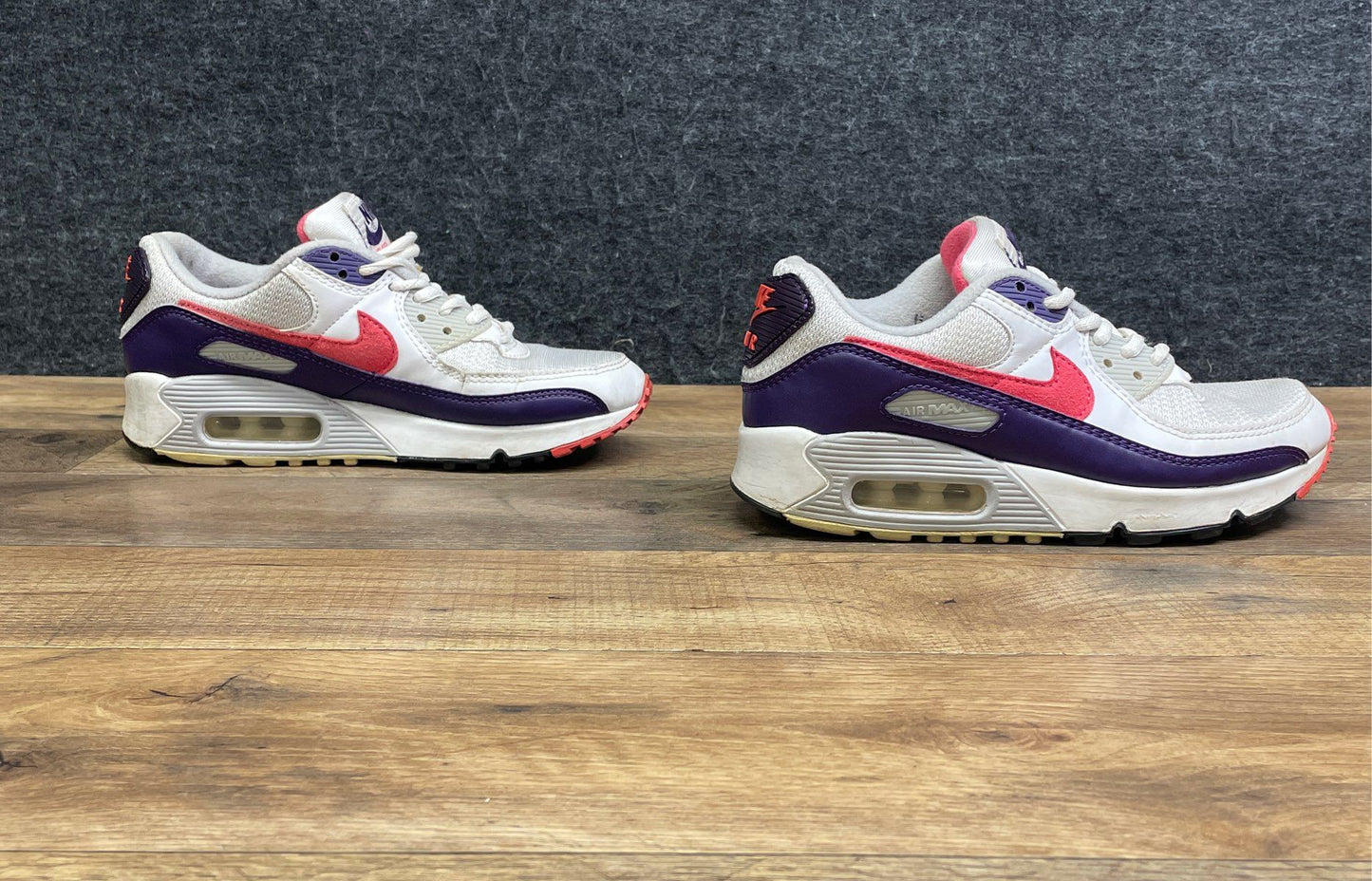 Nike Air Max 90 White Laser Pink Purple Women's Lifestyle Sneakers Size 6