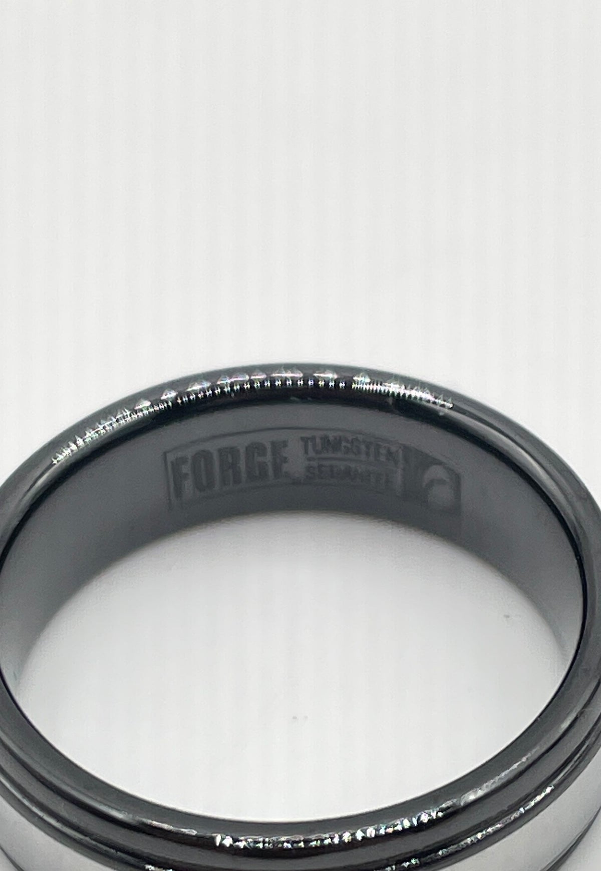 Benchmark Forge Tungsten & Seranite (Ceramic) Men's Wedding Band Ring 8.2g