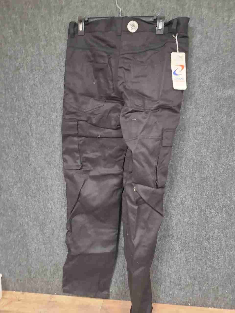 Craze Men's Black Multi-Pocket Cotton Tactical Cargo Pants Size 36 Long NWT