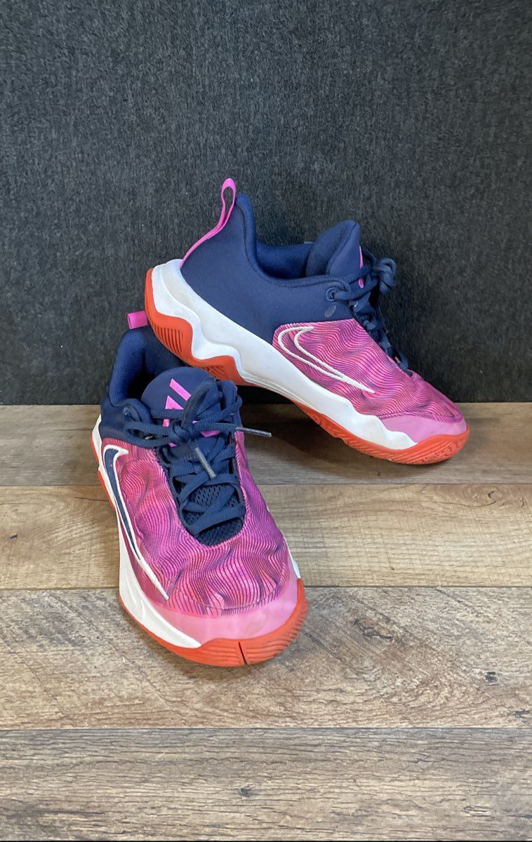 Nike Giannis Immortality 4 GS Beyond Pink Blue Basketball Shoes Size 4.5Y