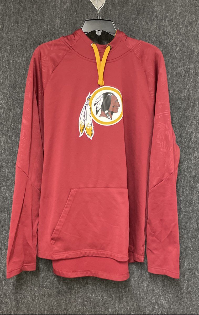 Fanatics Men's Washington Redskins Burgundy Sublimated Hoodie Fleece Sz XXL