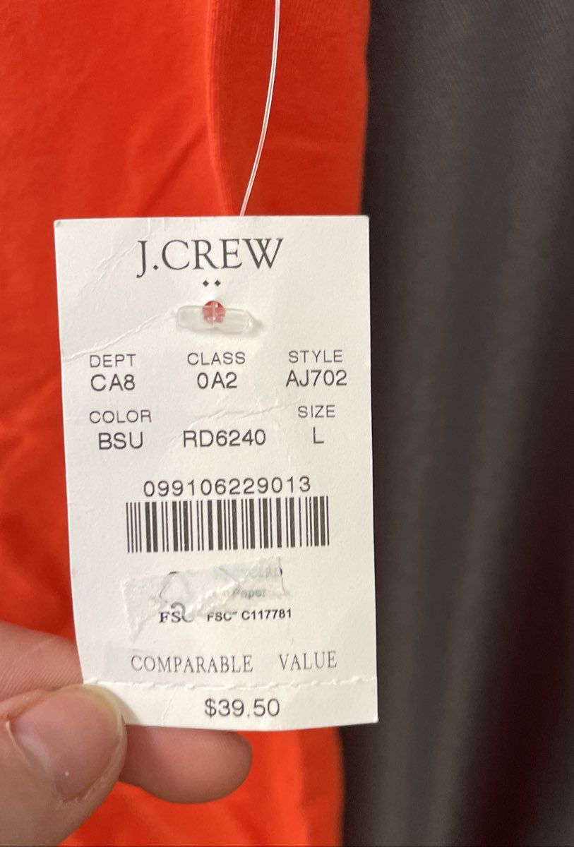 NWT J. Crew Women's Orange Capri Athletic Leggings Size L