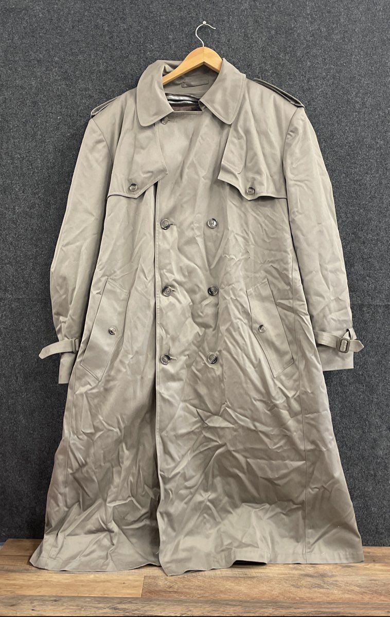 Vintage 90s London Fog Men's Tan Double Breasted Belted Trench Coat Sz 44 LNG