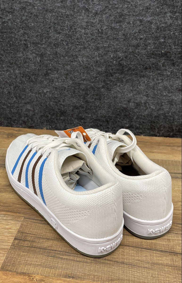 K-Swiss The Classic '88 White Blue Brown Low Top Men's Sneakers Size 10 NWT