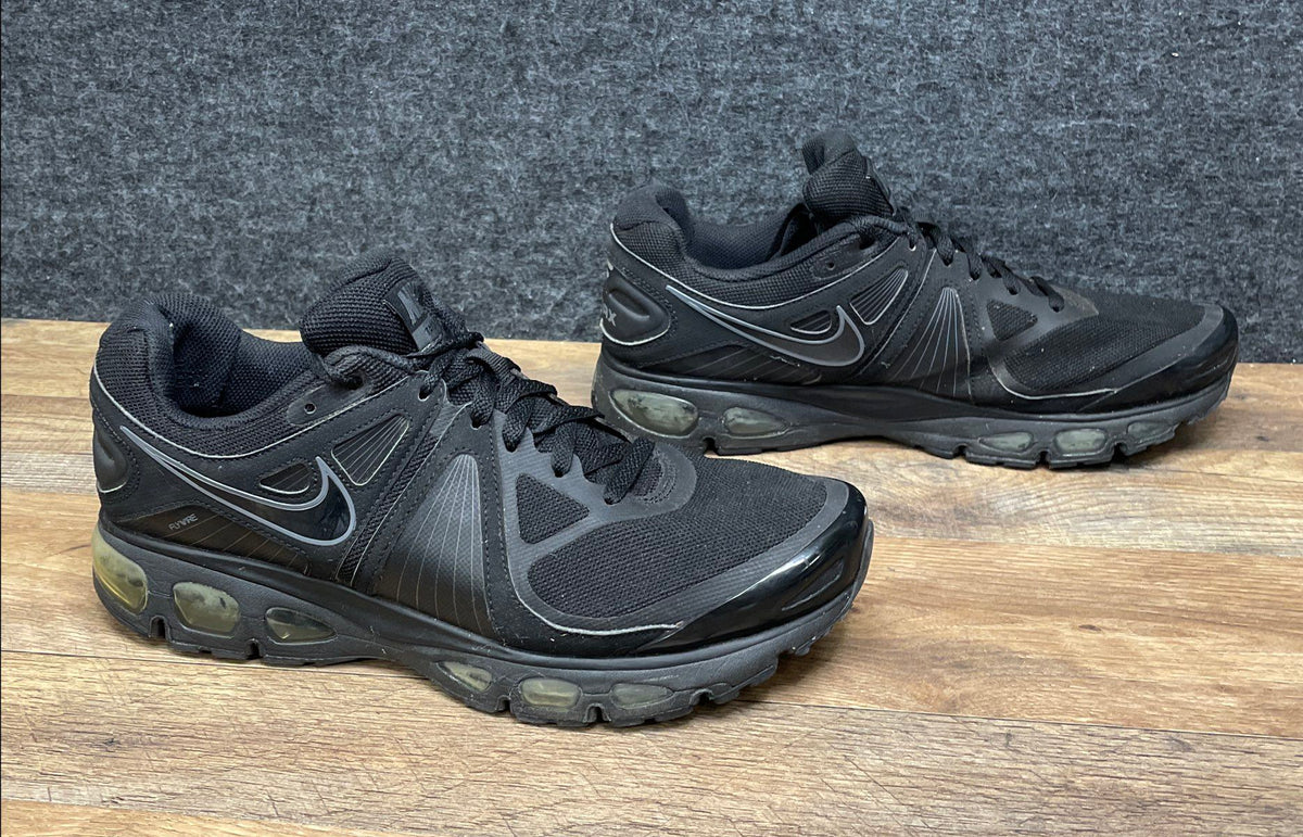 Nike Air Max Tailwind 4 Triple Black Running Shoes 453976-001 Men's Size 11.5
