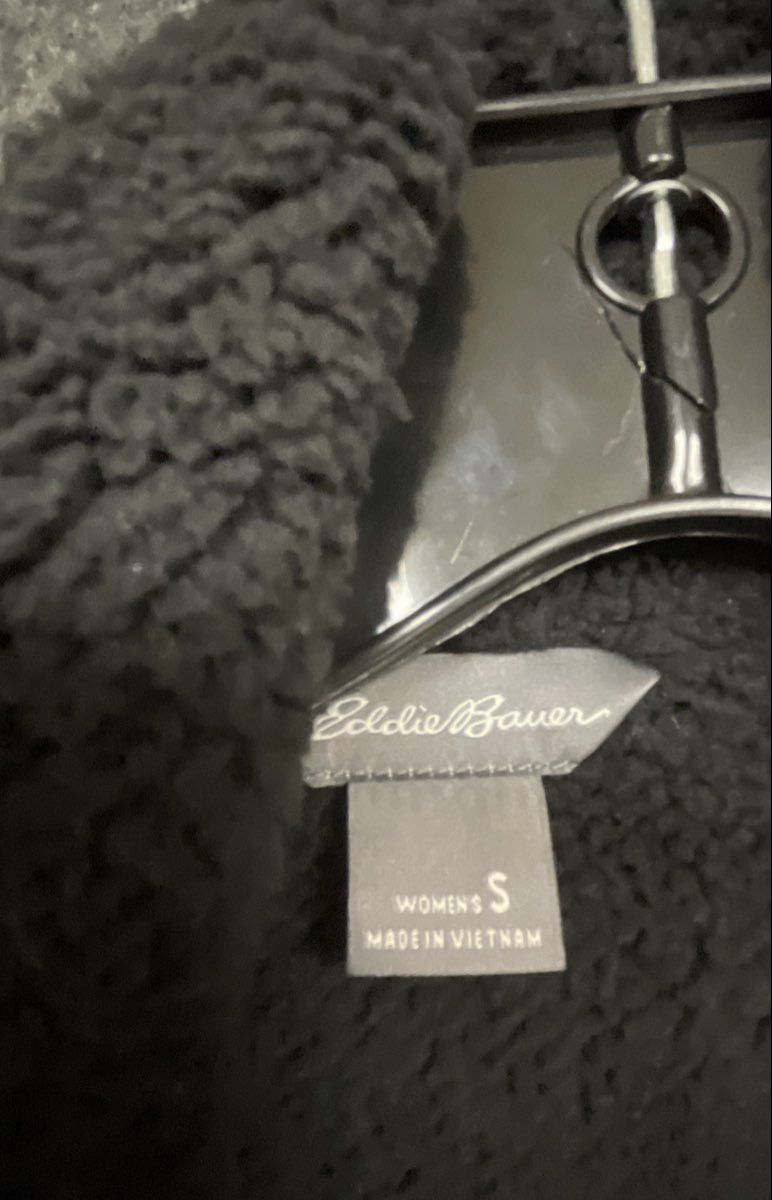 Eddie Bauer Women's Red Black Buffalo Plaid Sherpa Lined Robe Cardigan NWT Sz S