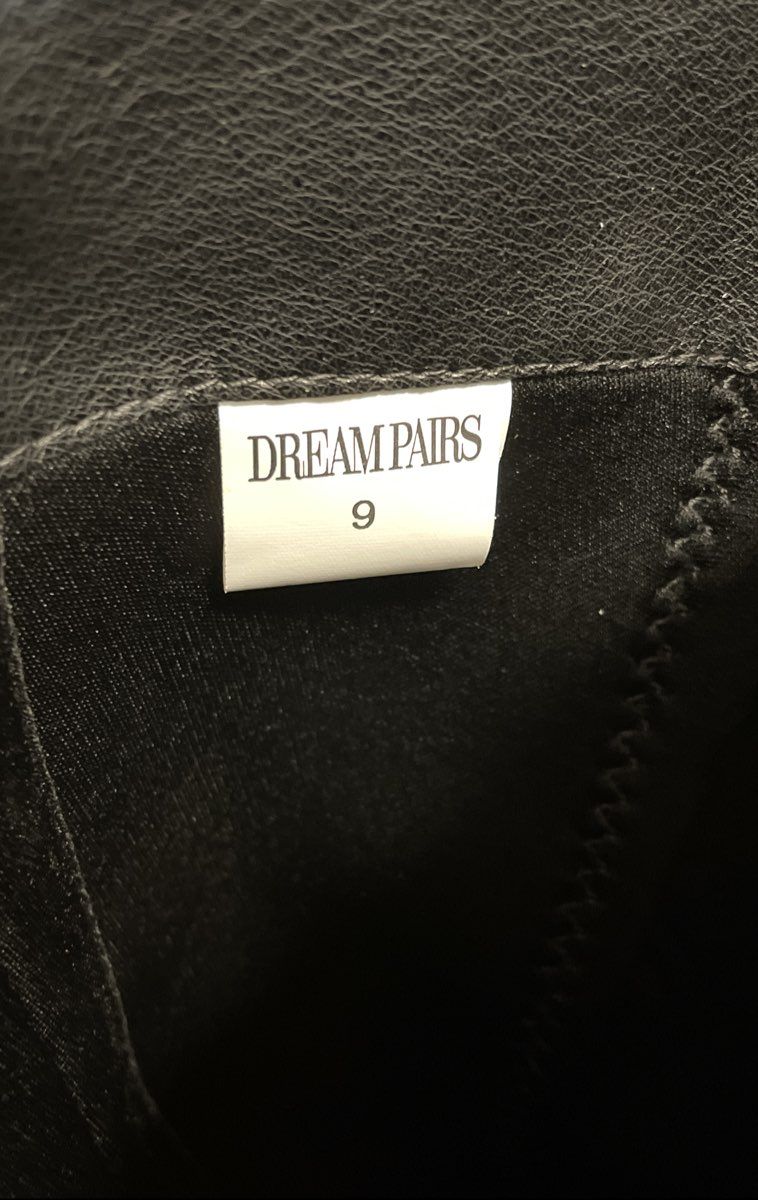 Dream Pairs Women's Black Knee High Riding Boots Buckle Detail Size 9 DS