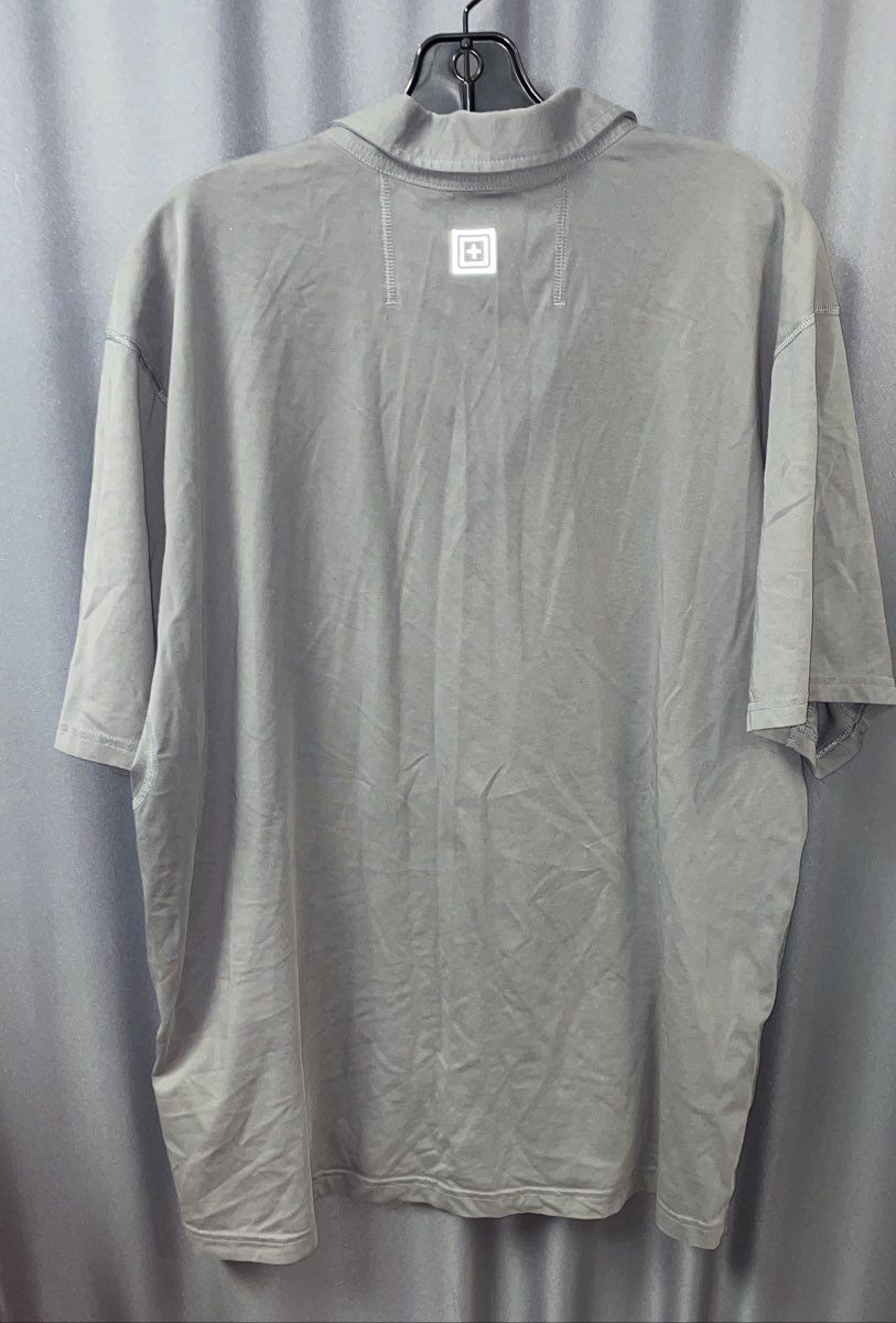 5.11 Men's Gray Pima Cotton Blend Short Sleeve Tactical Polo Shirt Sz 2XL