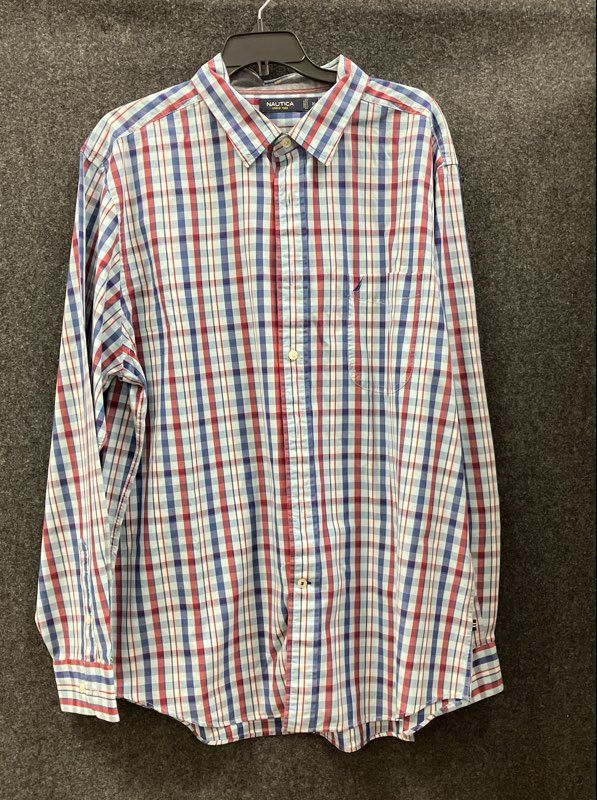 Nautica Men's Lot of 3 Multicolor Plaid Long Sleeve Button Down Shirts Sz XL