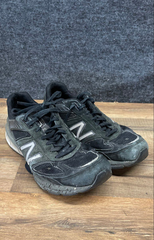 New Balance 990v5 Black Silver Made in USA Men's Running Shoes Size 9.5