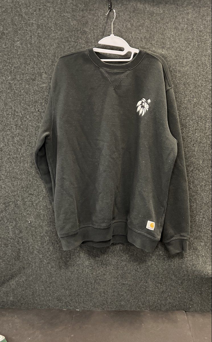 Carhartt Original Fit Crewneck Sweatshirt Black Lion Head Graphic Sz L