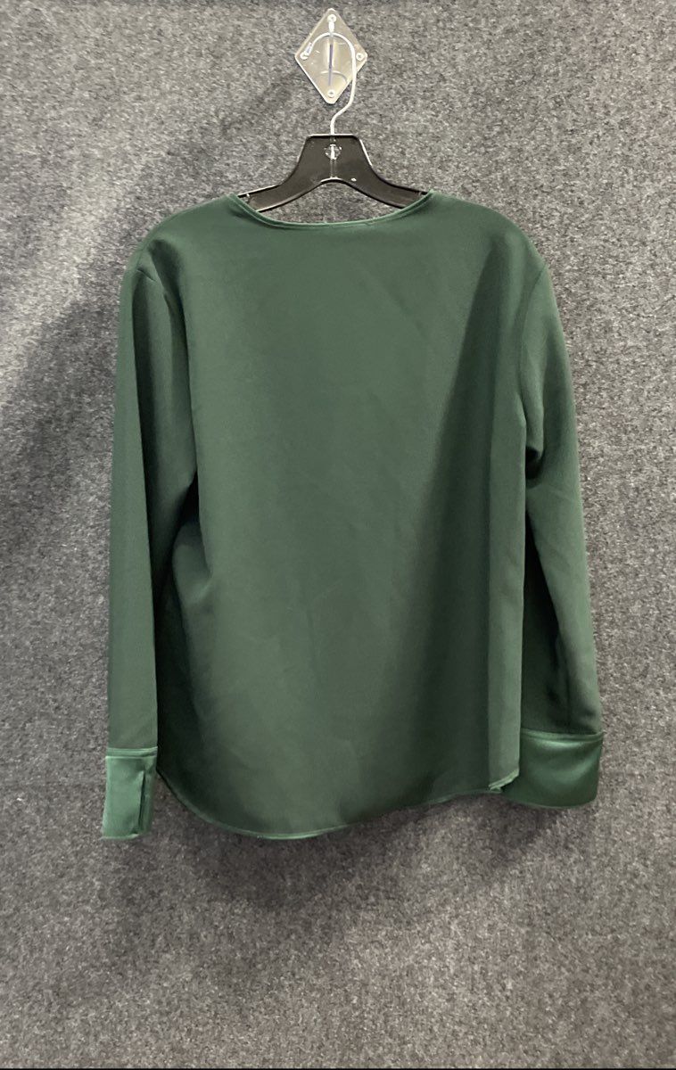 Dixie Women's Dark Green Verdone V-Neck Long Sleeve Blouse Size S NWT