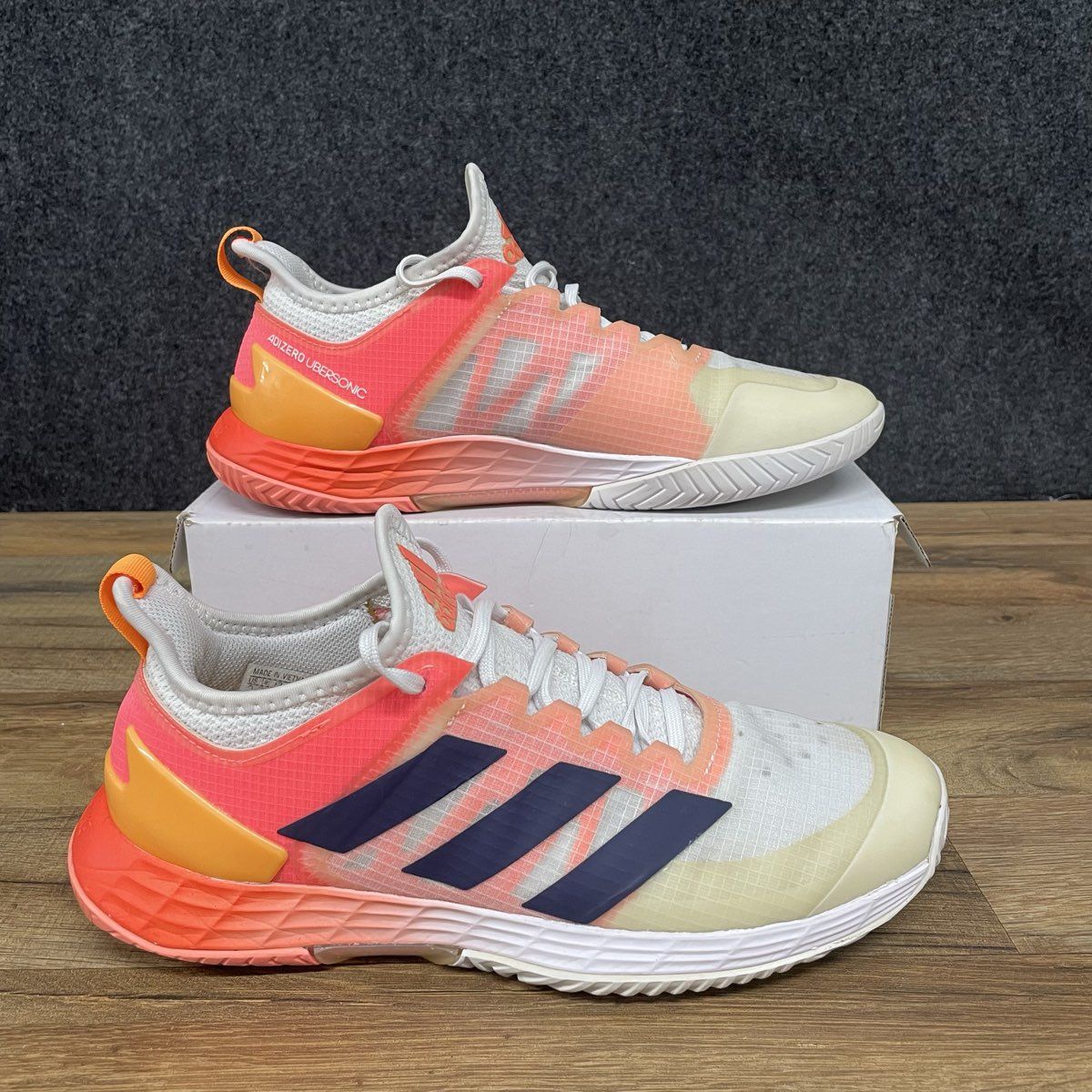 Adidas Adizero Ubersonic 4 White Acid Red Women's Tennis Shoes Size 9
