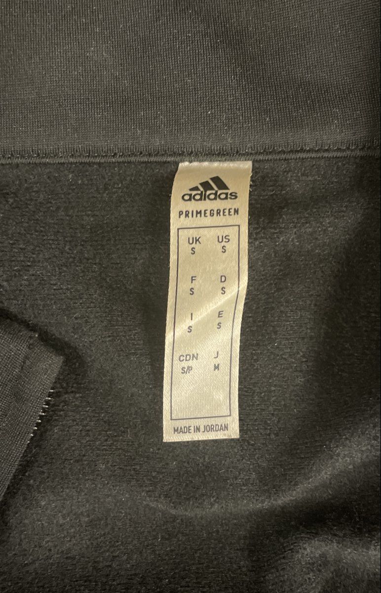 adidas Men's Essentials 3-Stripes Track Jacket Black White Full Zip Size S