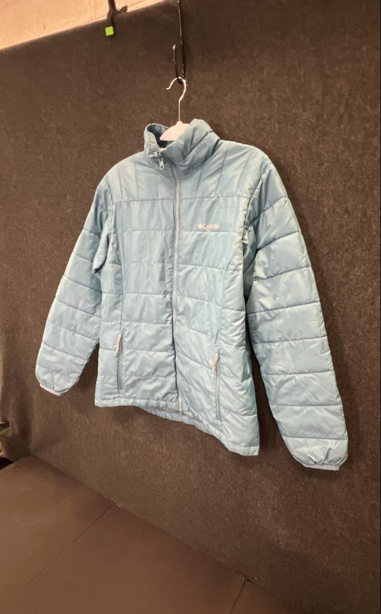 Columbia Women's Light Blue Omni-Heat Interchange Puffer Insulated Jacket Sz M