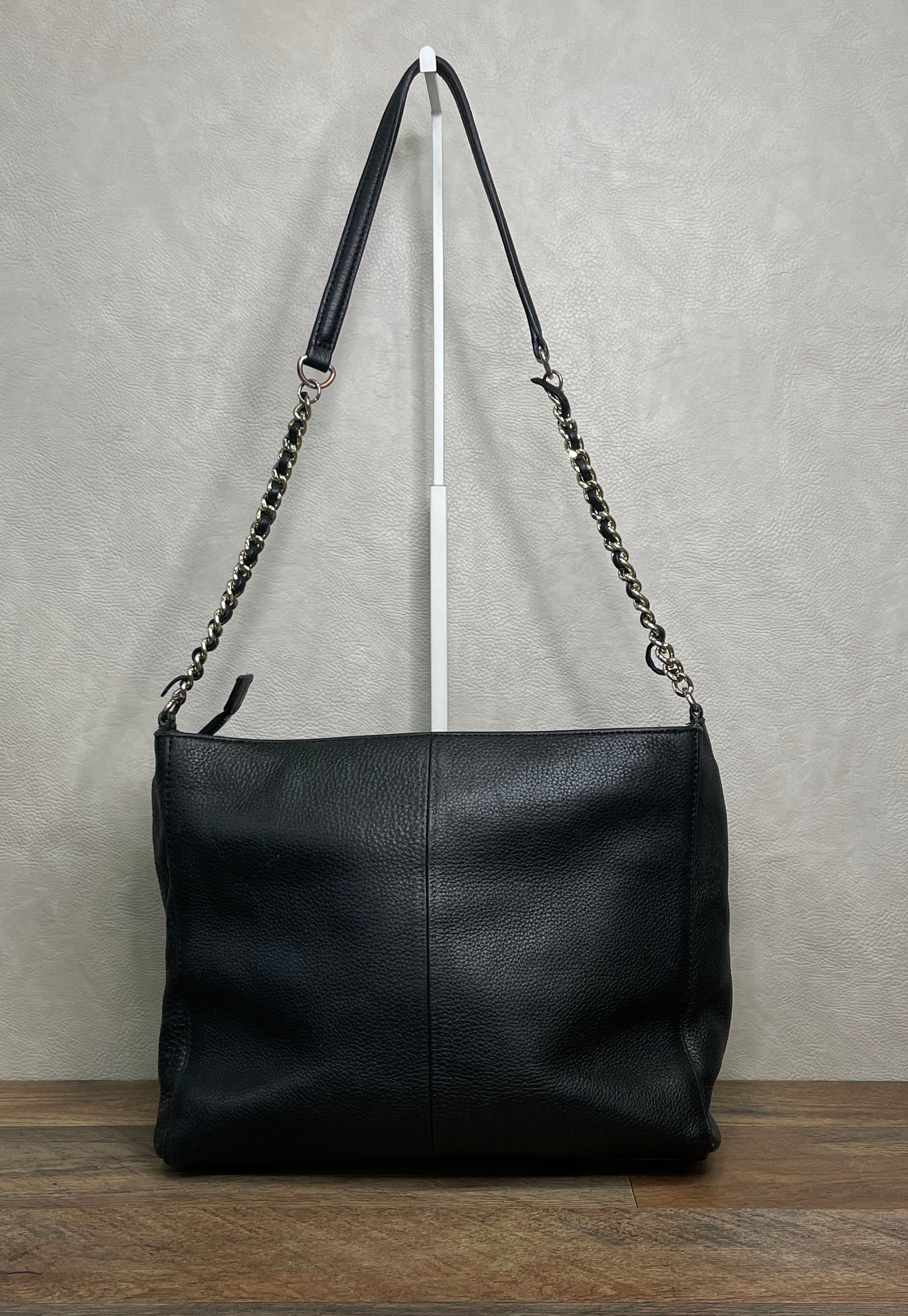 Karl Lagerfeld Paris Black Diamond Quilted Leather Crossbody Bag Gold Hardware
