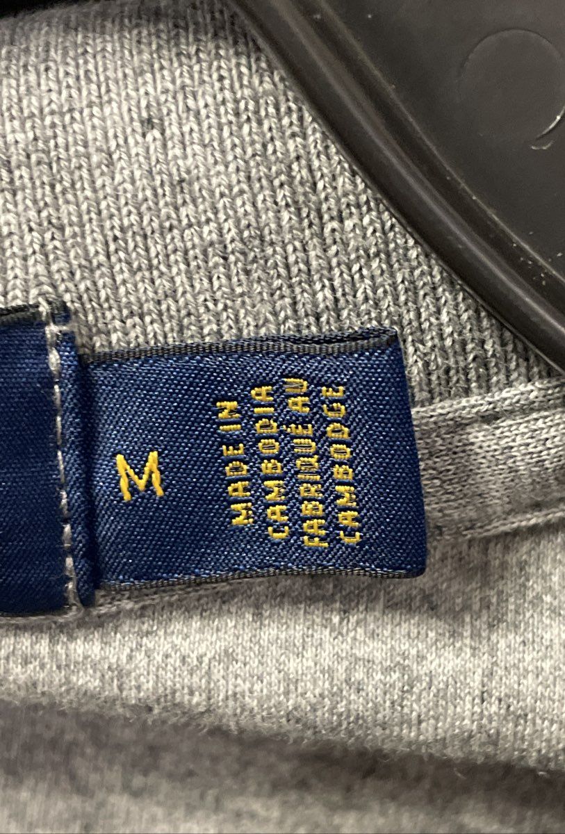 Polo Ralph Lauren Men's Grey Long Sleeve Classic Fit Cotton Polo Shirt Sz M