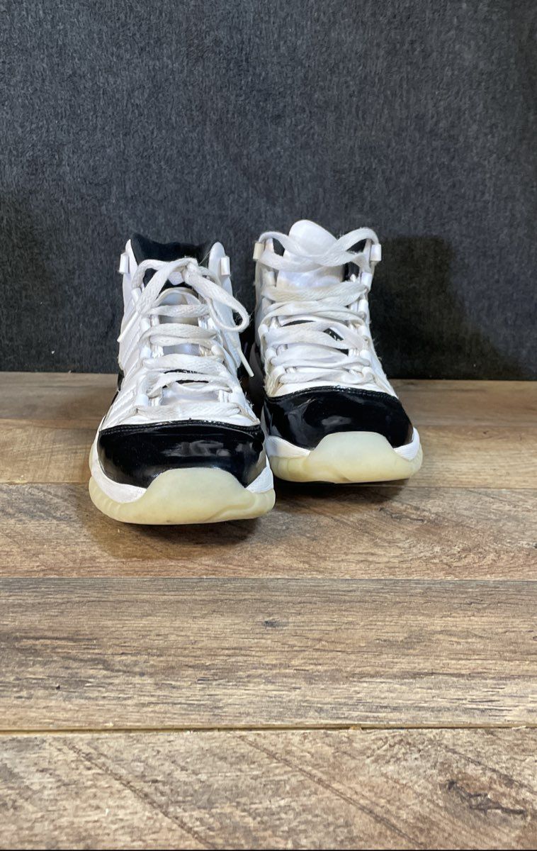 Air Jordan 11 Retro Gratitude DMP White Black Gold GS Size 5Y