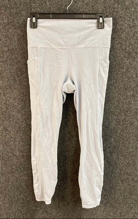 Athleta Women's Light Blue Salutation Stash Pocket II Cinch 7/8 Tights Size M