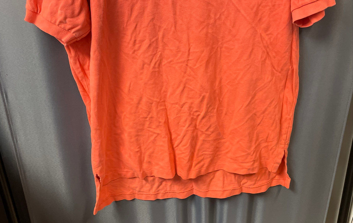 Vintage 90s Polo Ralph Lauren Men's Salmon Orange Pique Golf Polo Shirt Sz L