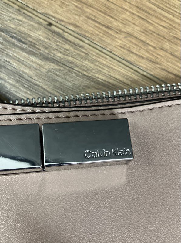Calvin Klein Blush Pink Small Shoulder Bag Silver Hardware Buckle Detail