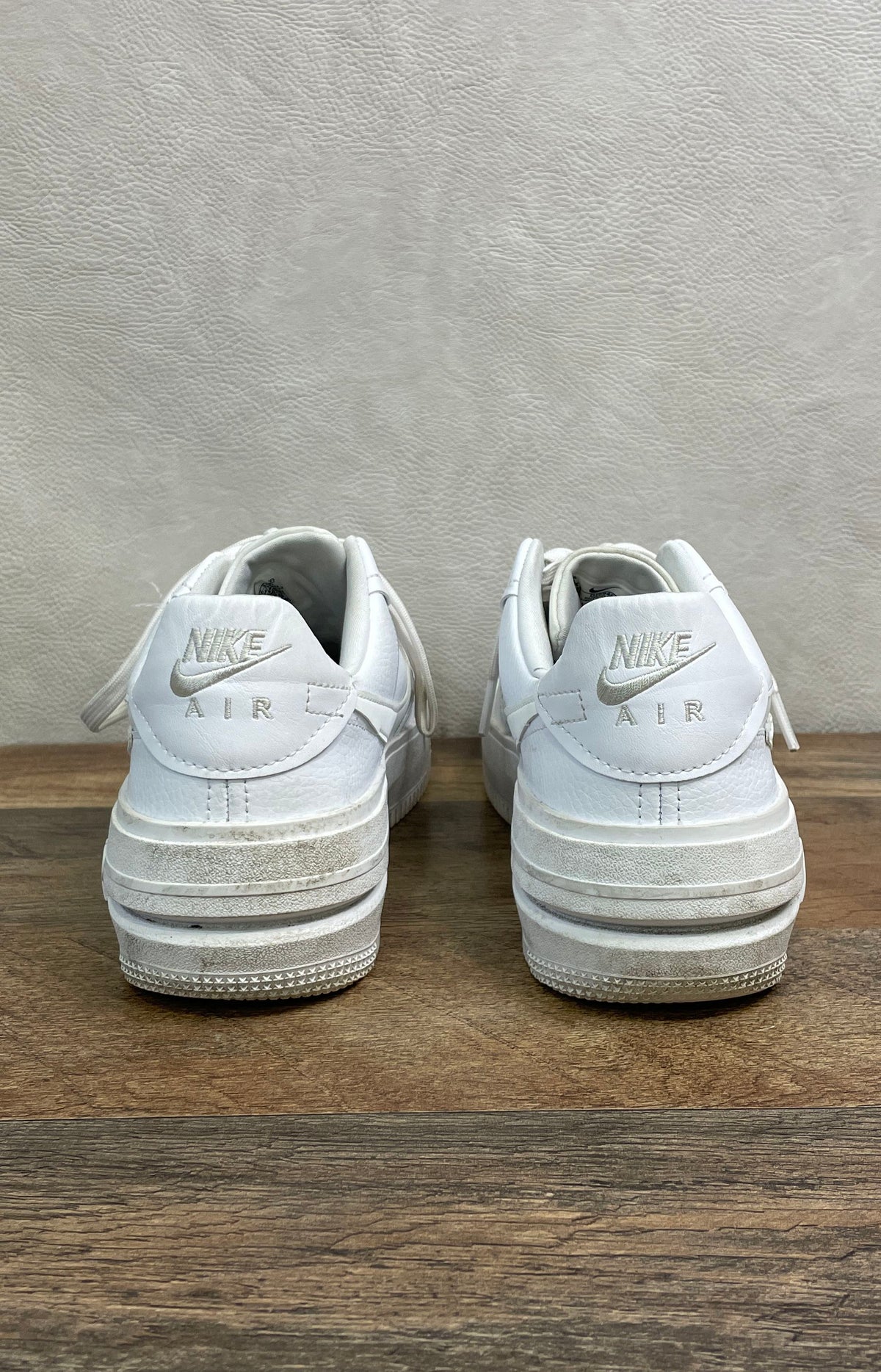 Nike Air Force 1 PLT.AF.ORM Triple White Women's Platform Sneakers Size 8