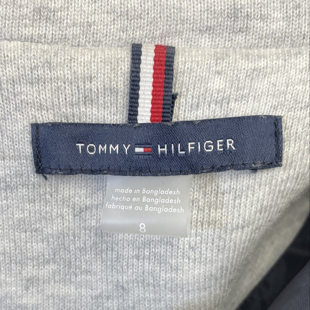 Tommy Hilfiger Women's Heather Grey Jersey Knit Blazer Elbow Patches Sz 8