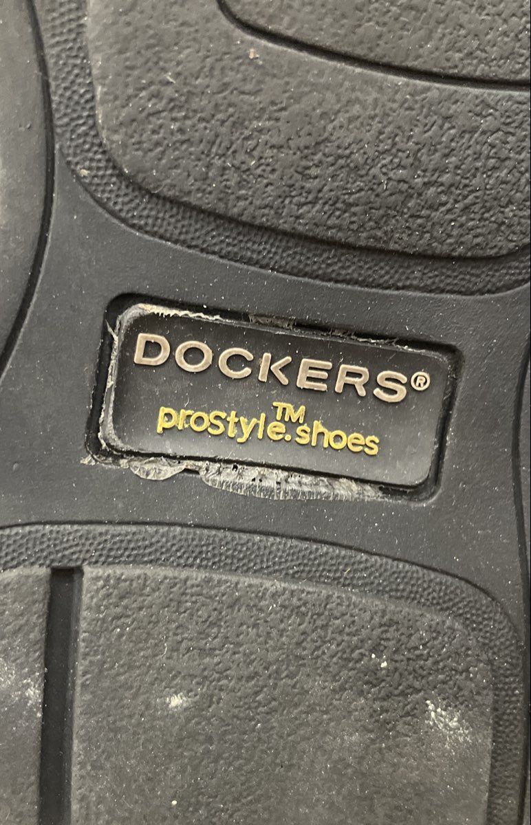 Dockers Prostyle Black Leather Bicycle Toe Lace Up Dress Shoes Men's Size 12M