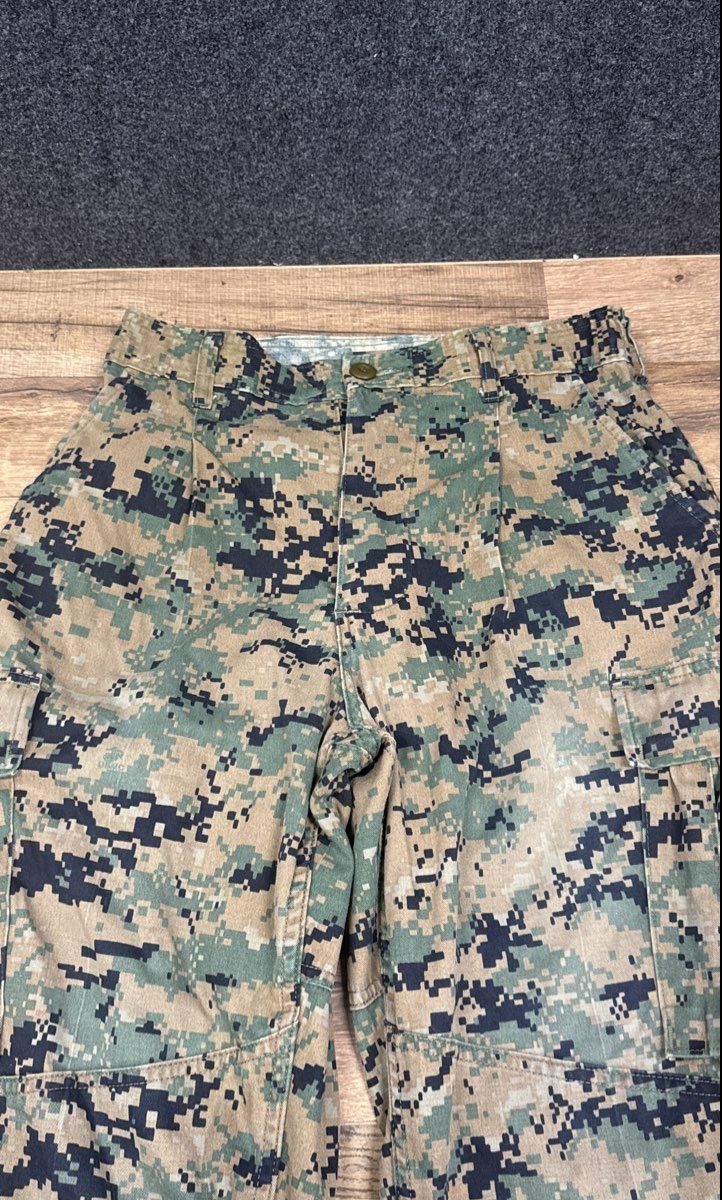 USMC Men's Woodland MARPAT MCCUU Combat Trousers Digital Camo Sz Small Short