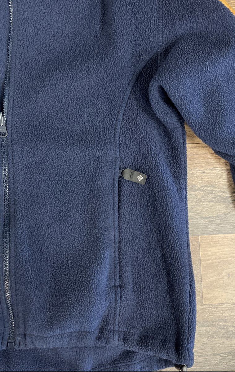 Vintage 90s Columbia Women's Blue Made in USA Full Zip Fleece Jacket Size M