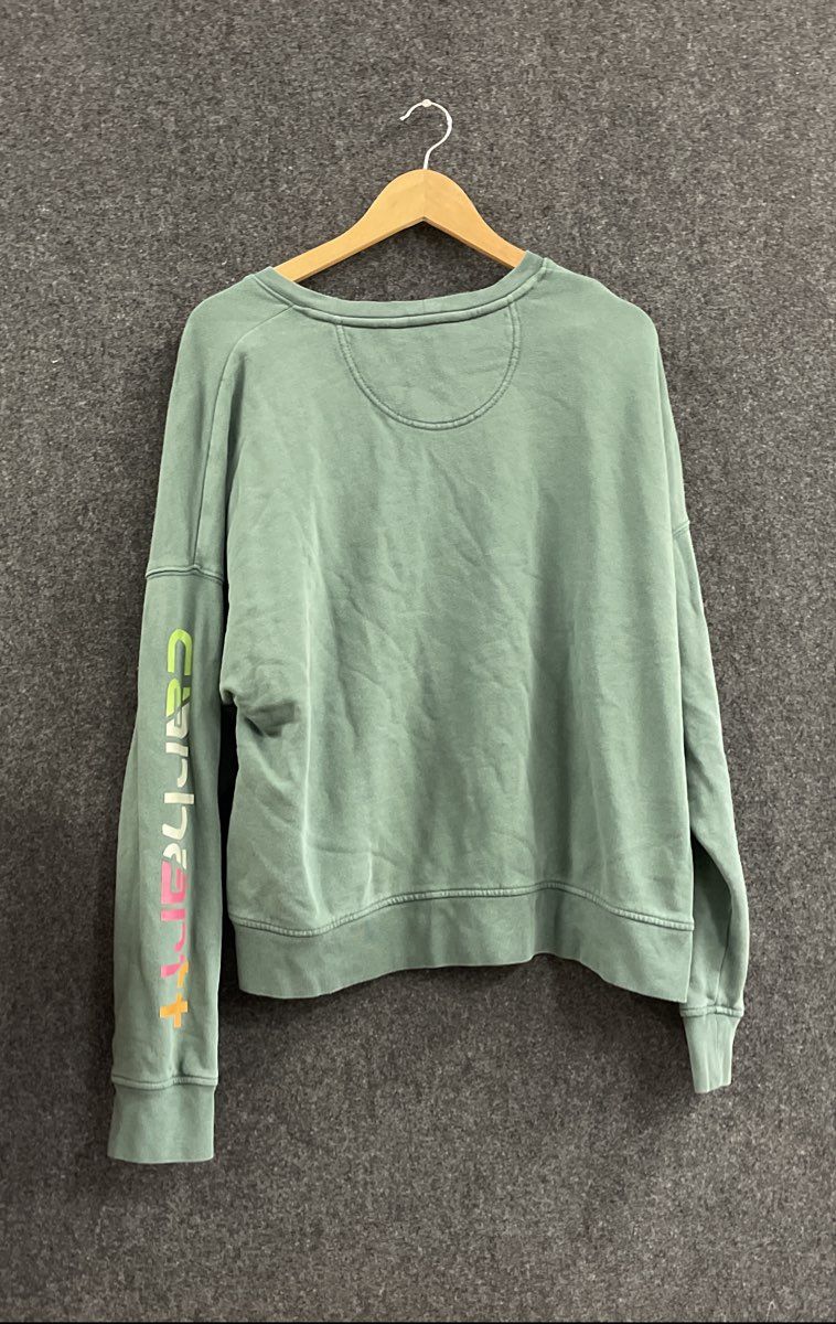 Carhartt Women's Green Tencel Fiber Series Loose Fit Crewneck Sweatshirt Sz XL