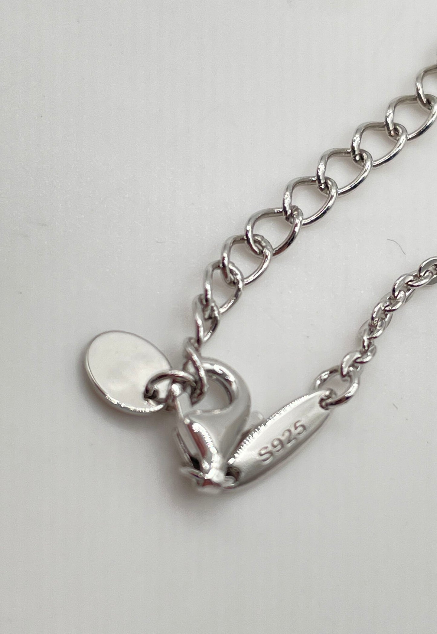 925 Sterling Silver Cross Charm Bracelet 2.4g