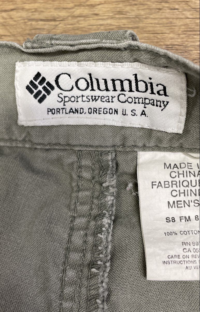 Vintage 90s Columbia PFG Men's Tan Mesh Cargo Performance Fishing Shorts Sz L