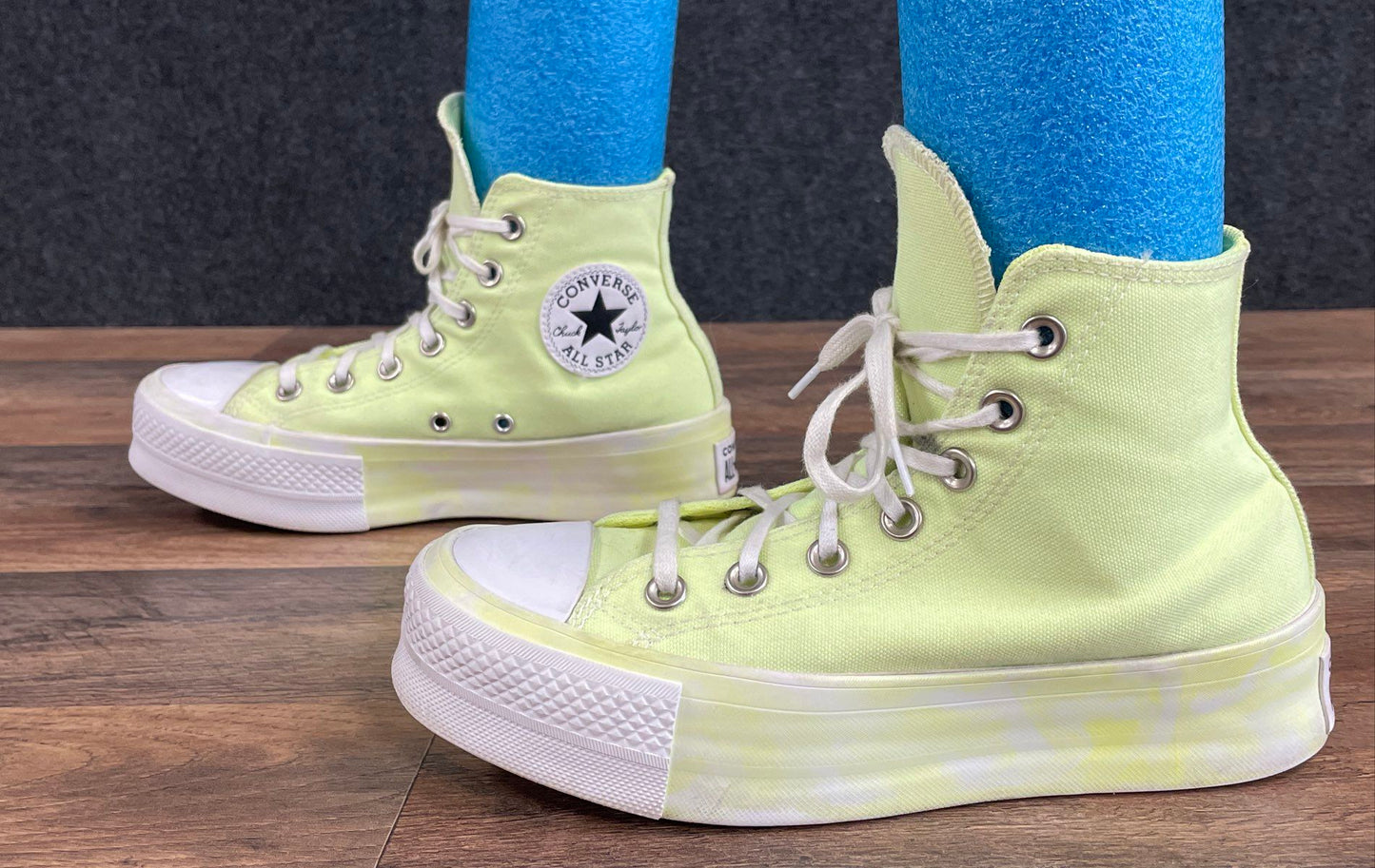 Converse Chuck Taylor All Star Lift Platform High Top Yellow Tie Dye Size 6.5